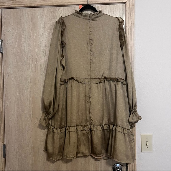 Gold Fall Ruffle Dress - Picture 5 of 5